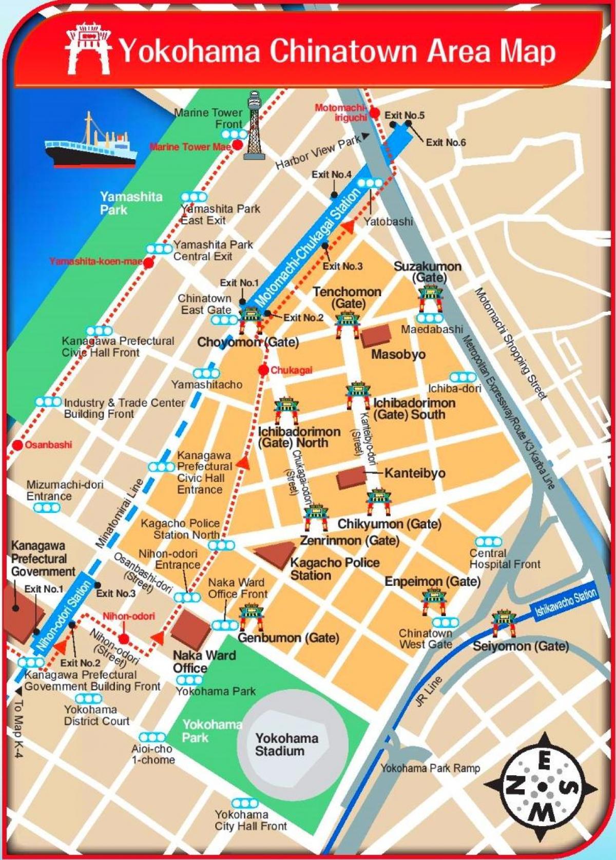 แผนที่ของ japan. kgm chinatown
