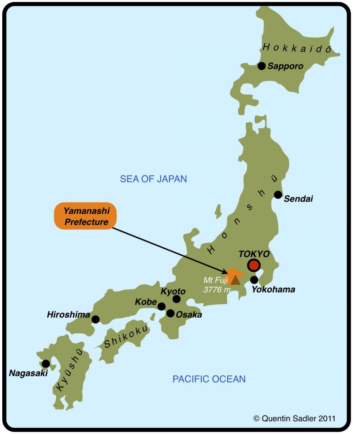 Japan. kgm อยู่บนแผนที่