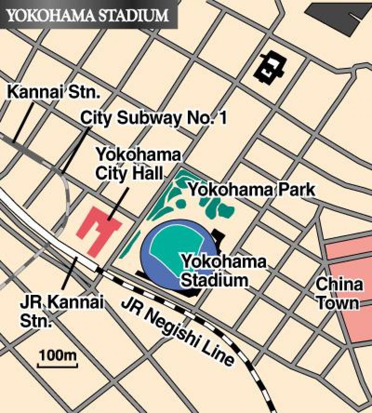 แผนที่ของสนามกีฬา japan. kgm